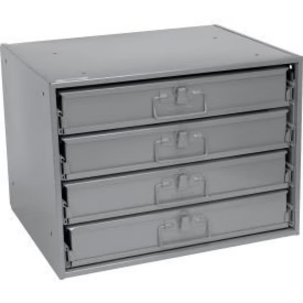 Durham Steel Compartment Box Rack 20 x 15-3/4 x 15 with 4 of 24-Compartment Boxes, Durham Mfg, Mfr#: 493499